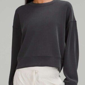 Lululemon Softstreme Perfectly Oversized Cropped Crew Black